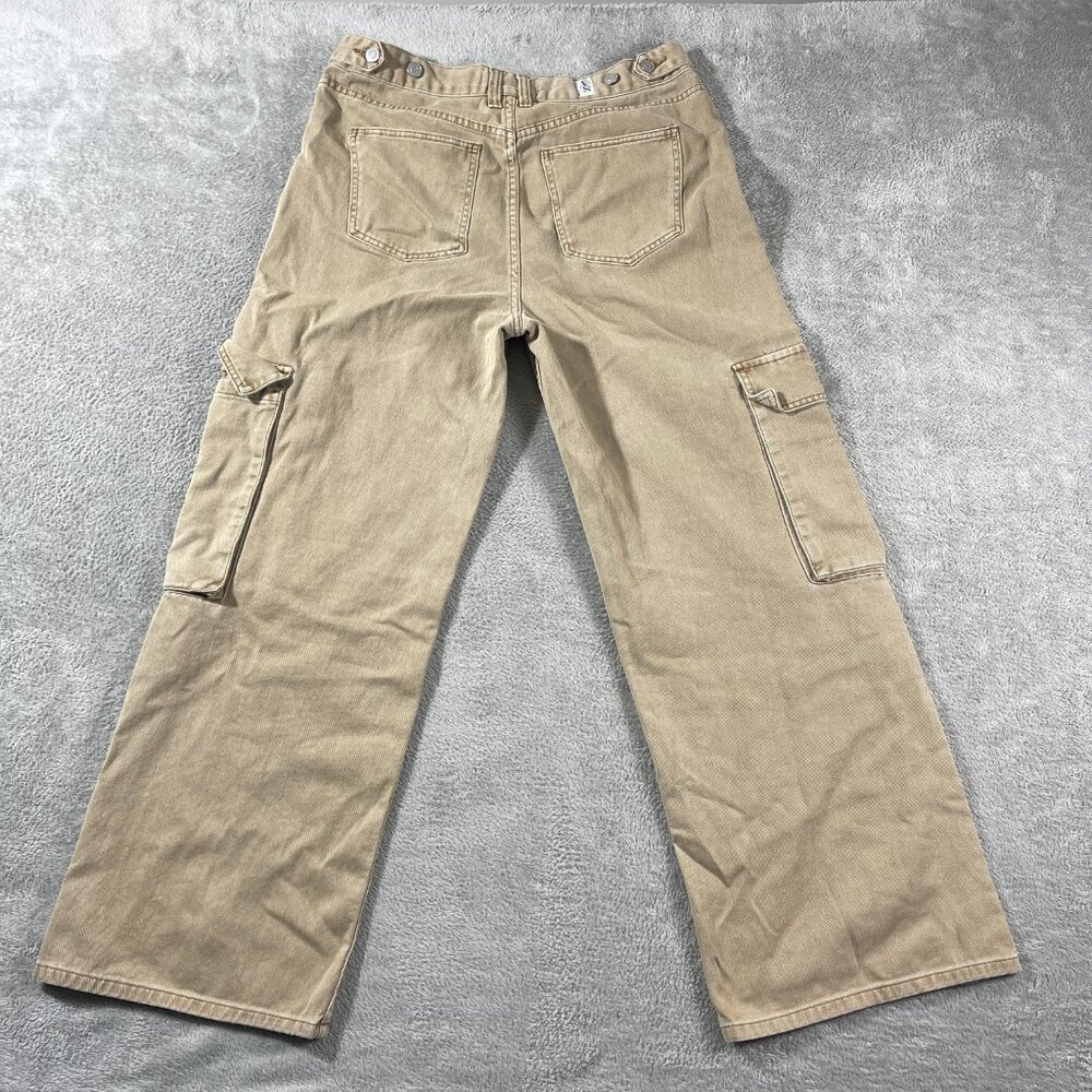 Altar’d State Cargo Wide Leg Pant DJ25176FT63 Khaki Cream 31 Streetwear Outdoors - Picture 10 of 14